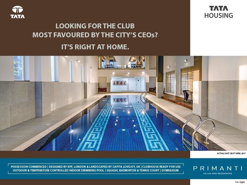Tata Primanti Club House is Most Favoured by Citys CEOs